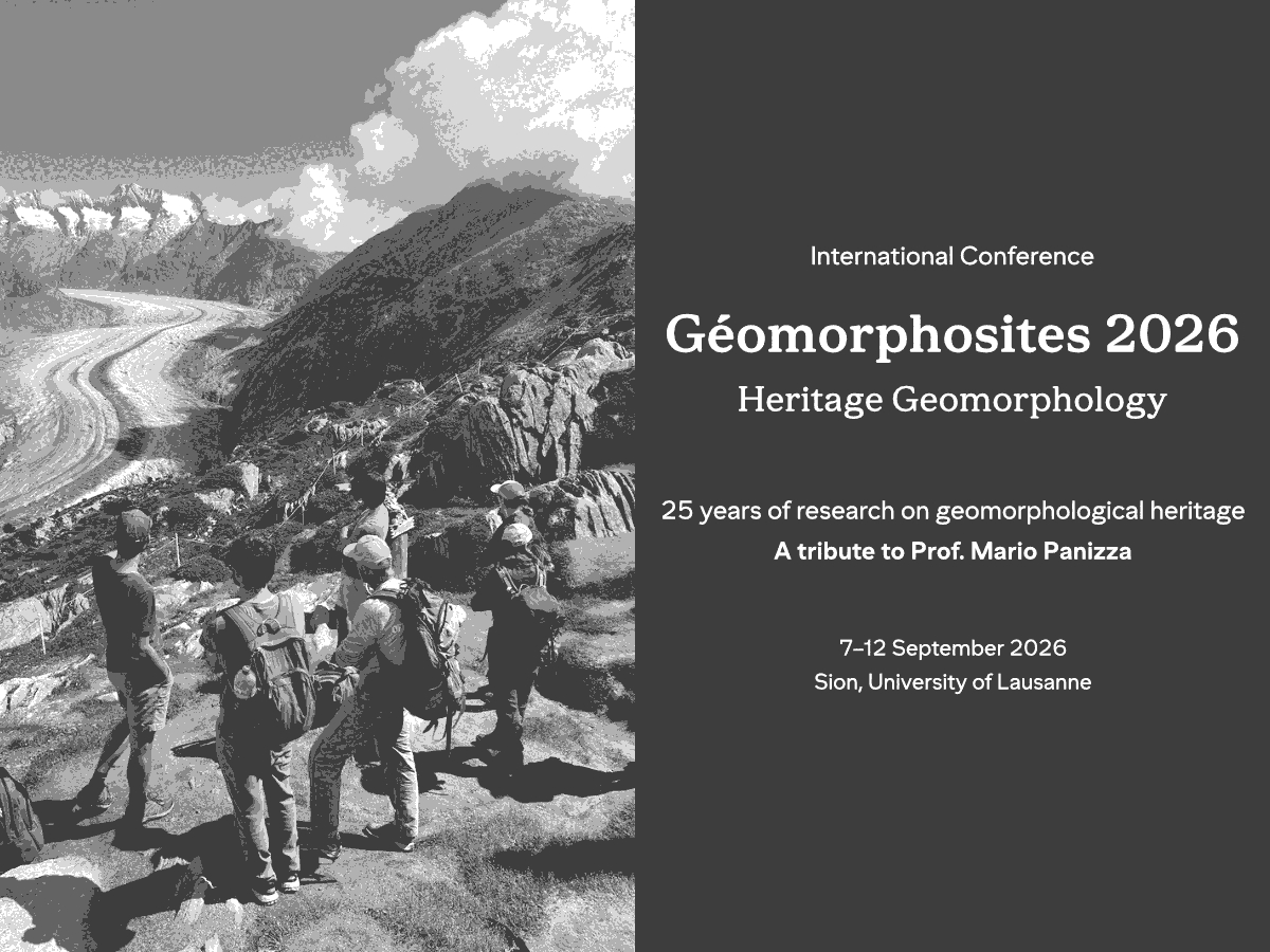 International Conference Geomorphosites Heritage Geomorphology' logo